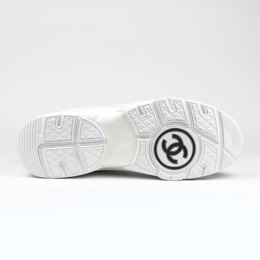 ❗️RARE ❗️CHANEL CC logo triple white sneakers - Picture 5 of 6